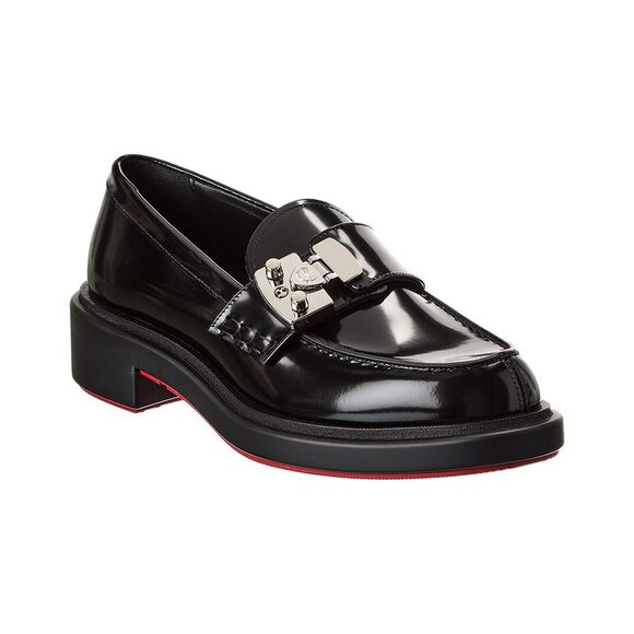 Christian Louboutin Urban Moc Lock Leather Loafer Black